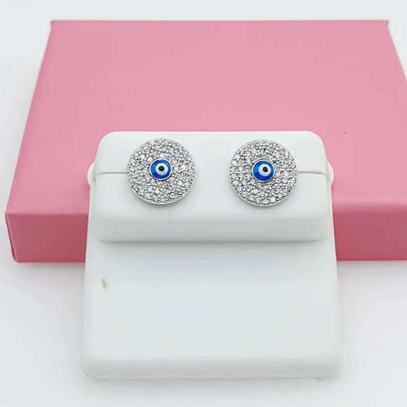 "925 Sterling Silver Cubic Zirconia Earrings, U19254552 - Picture 7 of 9